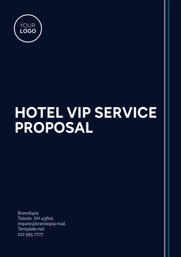 Free Hotel VIP Service Proposal Template to Edit Online