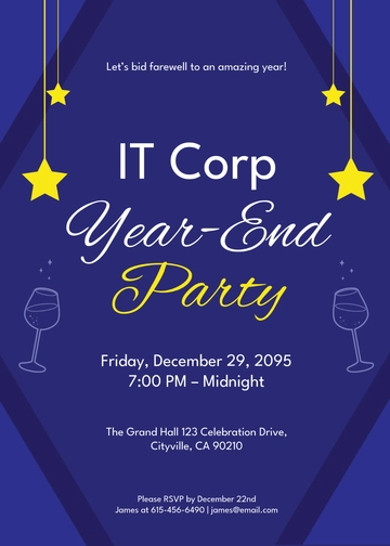 Free Year-End Party Invitation Template to Edit Online