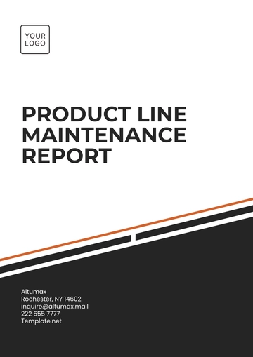 Free Production Line Maintenance Report Template to Edit Online