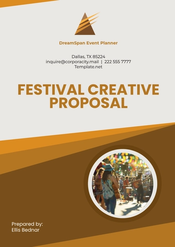 Free Festival Creative Proposal Template to Edit Online