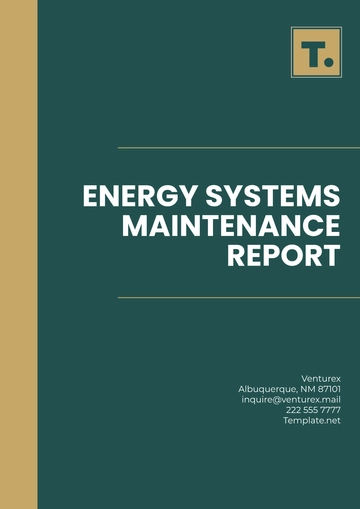 Free Energy Systems Maintenance Report Template to Edit Online