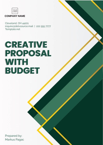 Free Creative Proposal with Budget Template to Edit Online