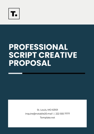 Free Professional Script Creative Proposal Template to Edit Online
