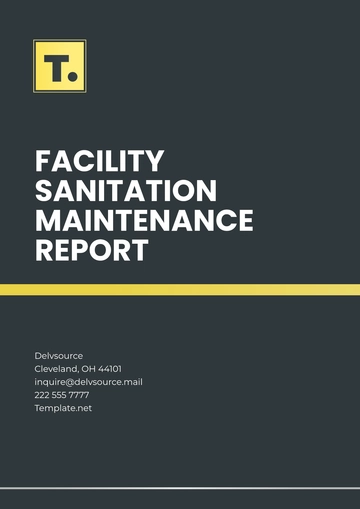 Free Facility Sanitation Maintenance Report Template to Edit Online