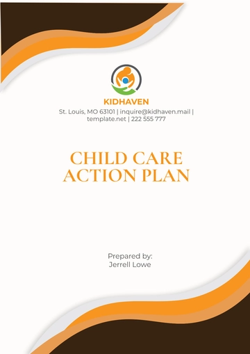 Free Child Care Action Plan Template to Edit Online