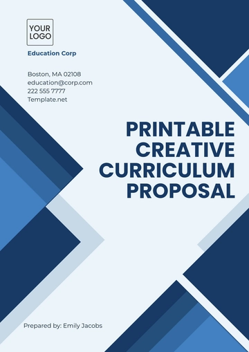 Free Printable Creative Curriculum Proposal Template to Edit Online
