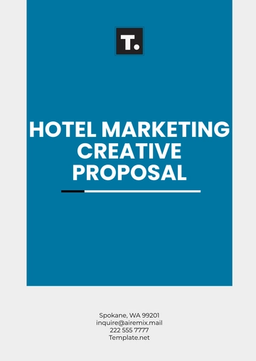 Free Hotel Marketing Creative Proposal Template to Edit Online