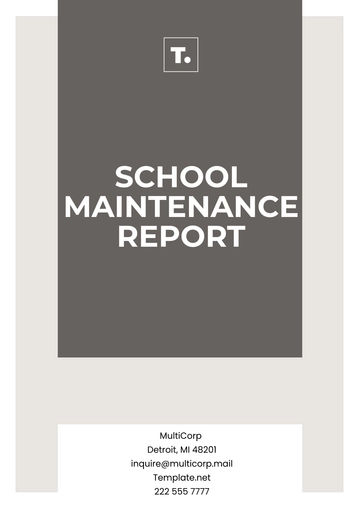 Free School Maintenance Report Template to Edit Online