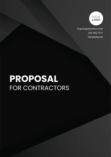 Free Blank Proposal Template for Contractors to Edit Online