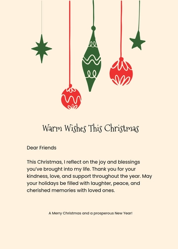 Free Personal Christmas Greeting Newsletter Template to Edit Online