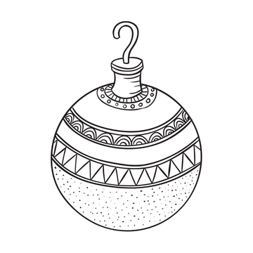Free Outline Christmas Ornament Template to Edit Online