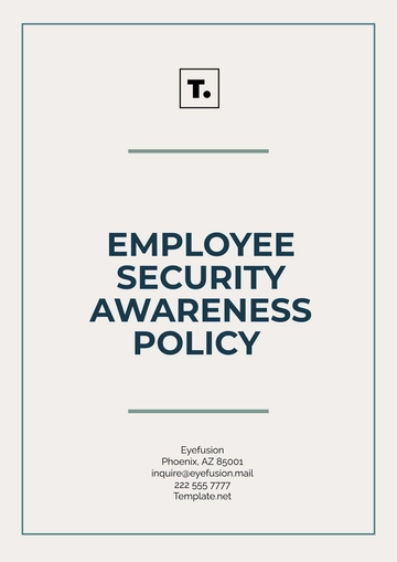 Free Employee Security Awareness Policy Template to Edit Online