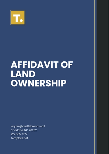Free Affidavit of Land Ownership Template to Edit Online