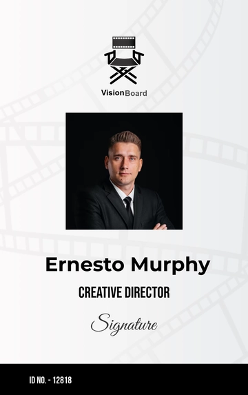 Free Director ID Card Template to Edit Online