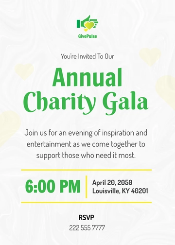Free Donation Invitation Template to Edit Online