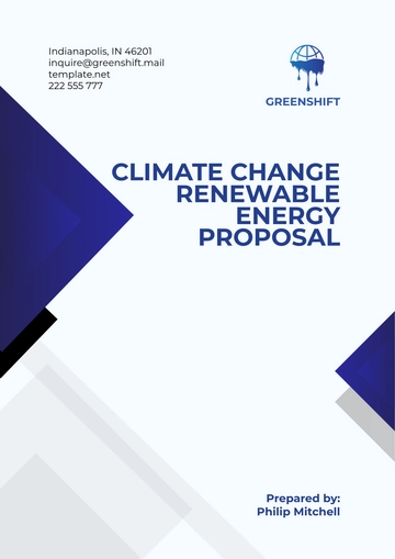 Free Climate Change Renewable Energy Proposal Template to Edit Online