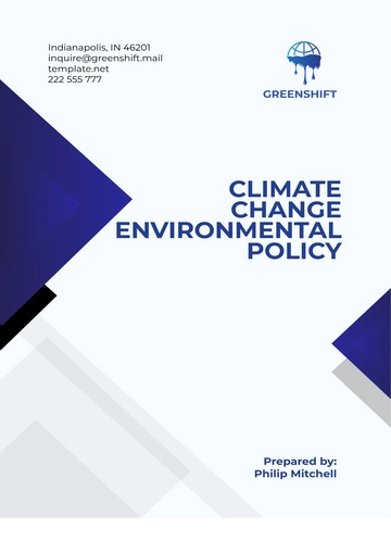 Free Climate Change Environmental Policy Template to Edit Online