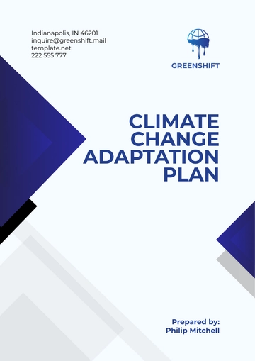 Free Climate Change Adaptation Plan Template to Edit Online