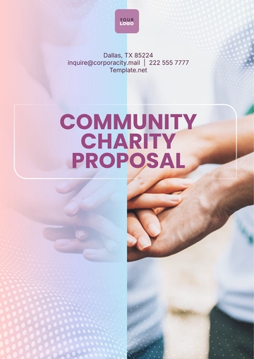 Free Community Charity Proposal Template to Edit Online