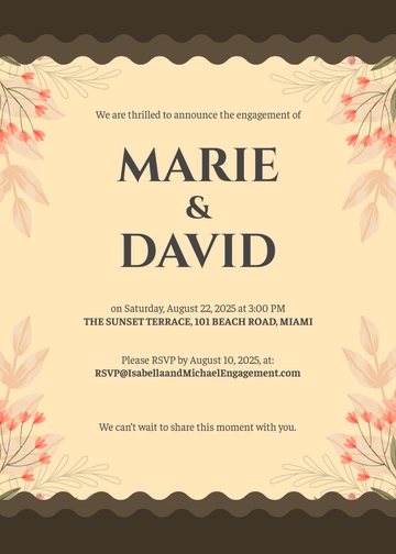 Free Engagement Invitation Background Template to Edit Online