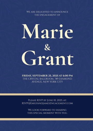 Free High-Resolution Engagement Invitation Template to Edit Online