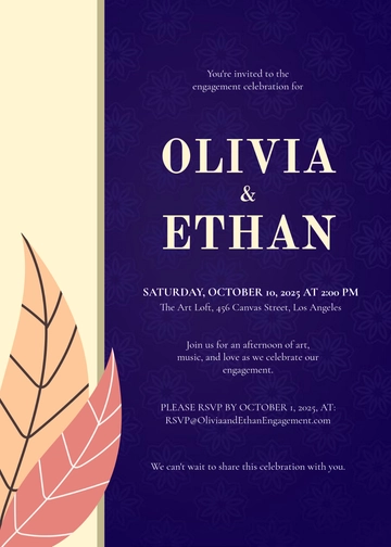 Free Creative Engagement Party Invitation Template to Edit Online