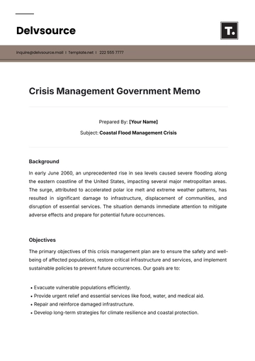 Free Crisis Management Government Memo Template to Edit Online
