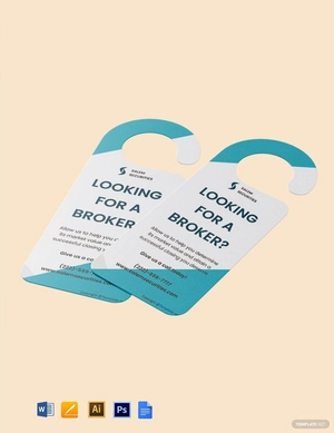 Basic Real Estate Door Hanger Template
