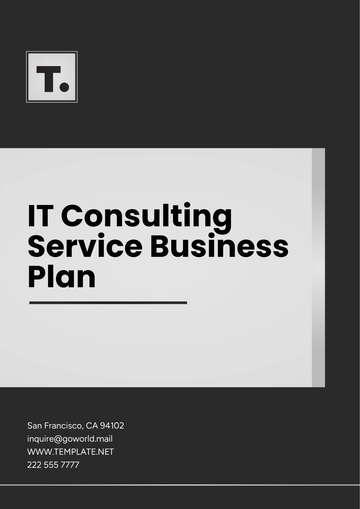 Free IT Consulting Service Business Plan Template to Edit Online