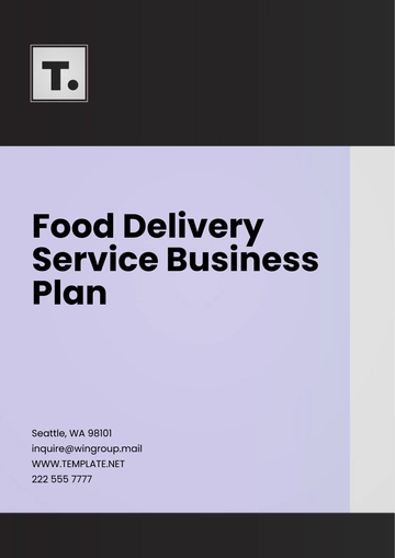Free Food Delivery Service Business Plan Template to Edit Online