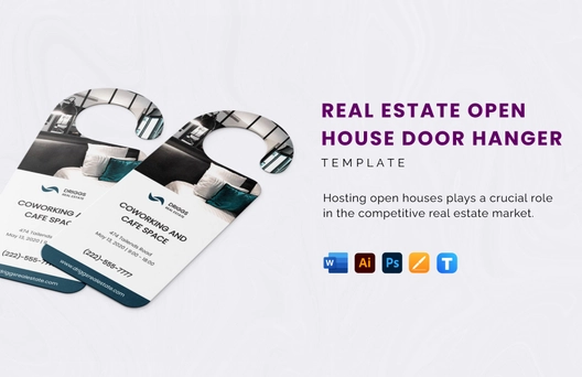 Real Estate Open House Door Hanger Template