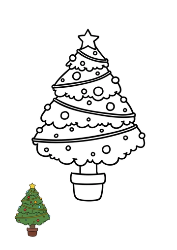 Free Xmas Coloring Page Template to Edit Online