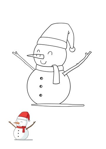 Free Christmas Coloring Page for Kids Template to Edit Online