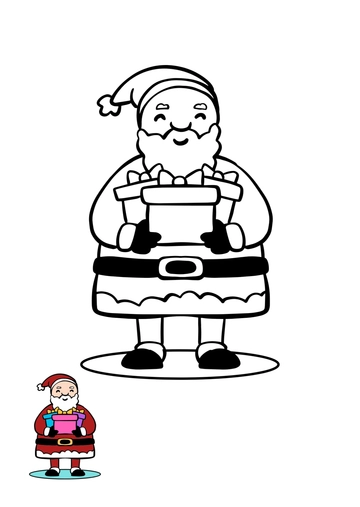 Free Santa Coloring Page Template to Edit Online