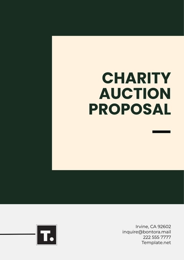 Free Charity Auction Proposal Template to Edit Online
