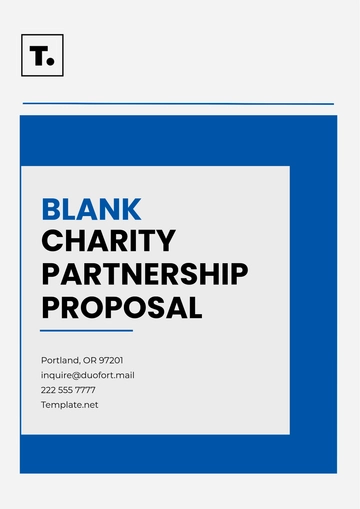 Free Blank Charity Partnership Proposal Template to Edit Online