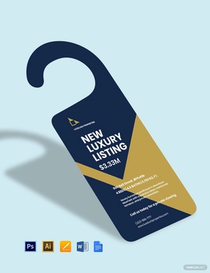 Luxury Real Estate Door Hanger Template
