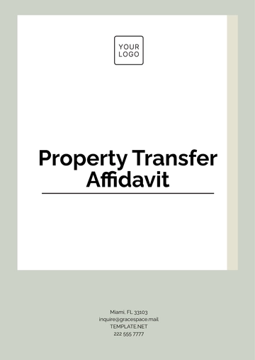 Free Property Transfer Affidavit Template to Edit Online