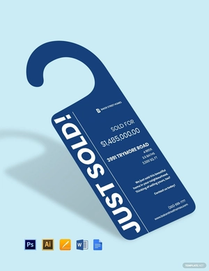 Real Estate Just Sold Door Hanger Template