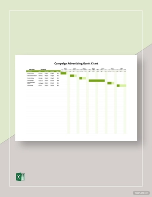 Campaign Advertising Gantt Chart Template