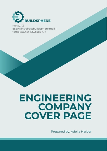 Free Engineering Company Cover Page Template to Edit Online