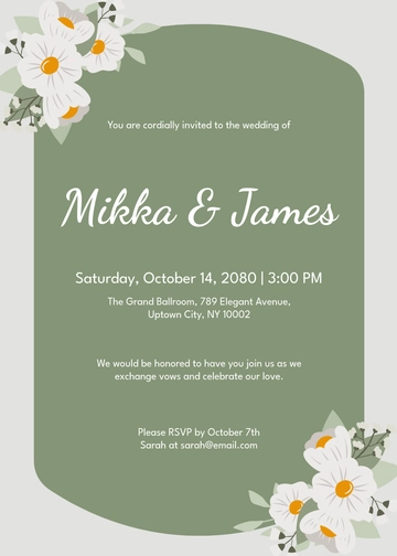 Free Professional Wedding Invitation with Picture Template to Edit Online