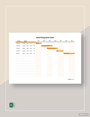 Simple Advertising Gantt Chart Template