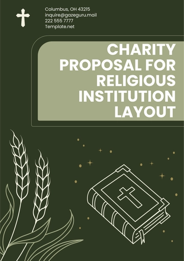 Free Religious Institution Charity Proposal Layout Template to Edit Online