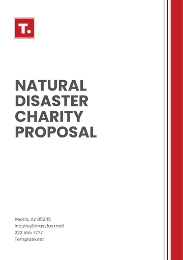 Free Natural Disaster Charity Proposal Template to Edit Online