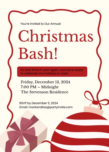 Free Christmas Party Invite Template to Edit Online