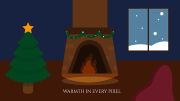 Free Cozy Fireplace Background Template to Edit Online