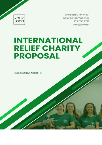 Free International Relief Charity Proposal Template to Edit Online