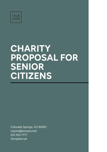 Free Charity Proposal for Senior Citizens Template to Edit Online