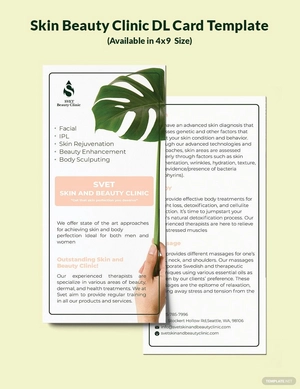 Skin Beauty Clinic DL Card Template